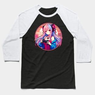 Controller Anime gamer girl Baseball T-Shirt